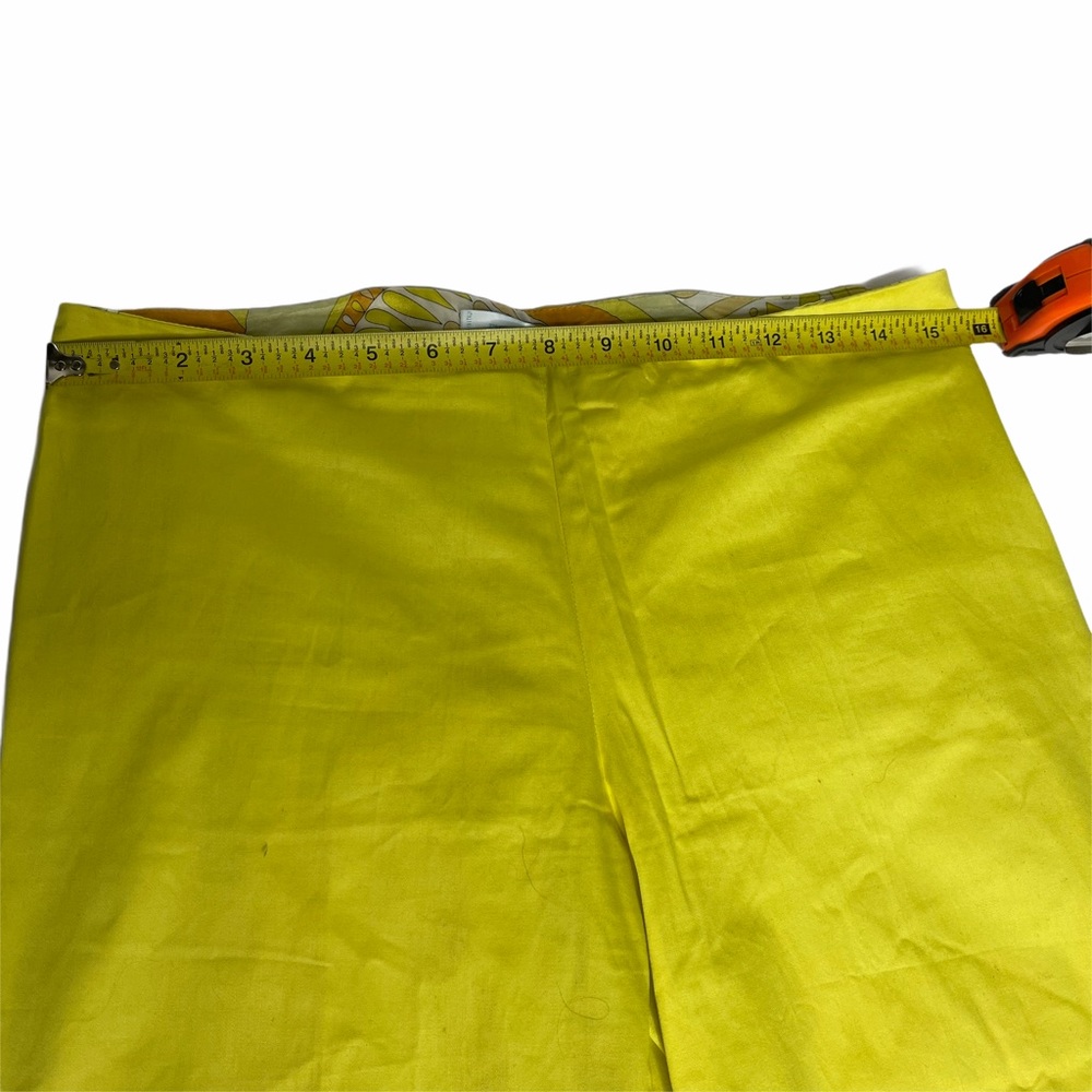 Vintage Emilio Pucci Trim Yellow Pants USA 10 - Picture 10 of 16